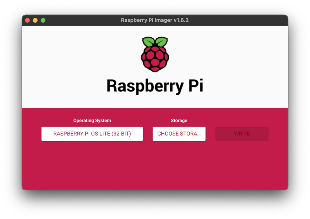Raspberry Pi Imager Screenshot - Choose OS - OS Chosen
